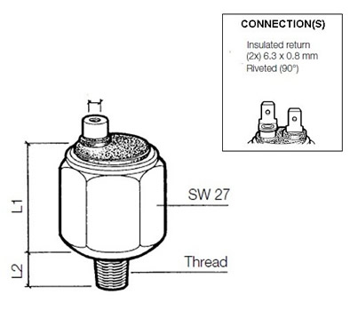 VDO Pressure switch 0.30 Bar